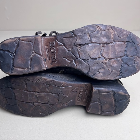 Born Cross Brown leather Ankle Boots with Fringe size 9 - Picture 10 of 16